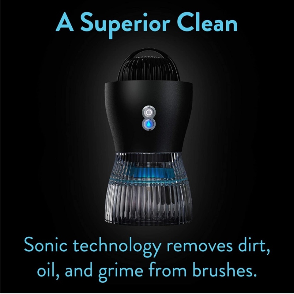 Sonic makeup brush cleaner